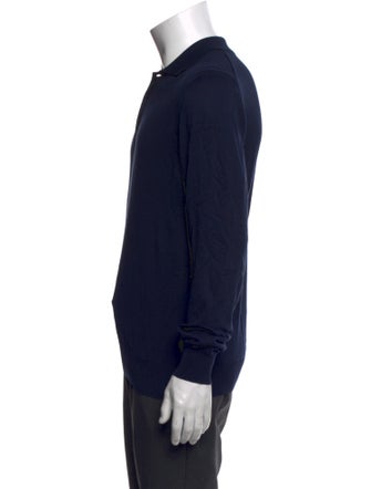 Canali Collar Long Sleeve Polo Sweater