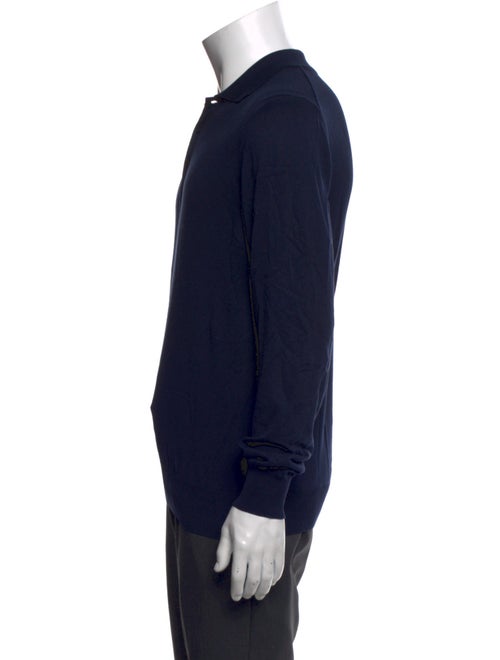 Canali Collar Long Sleeve Polo Sweater