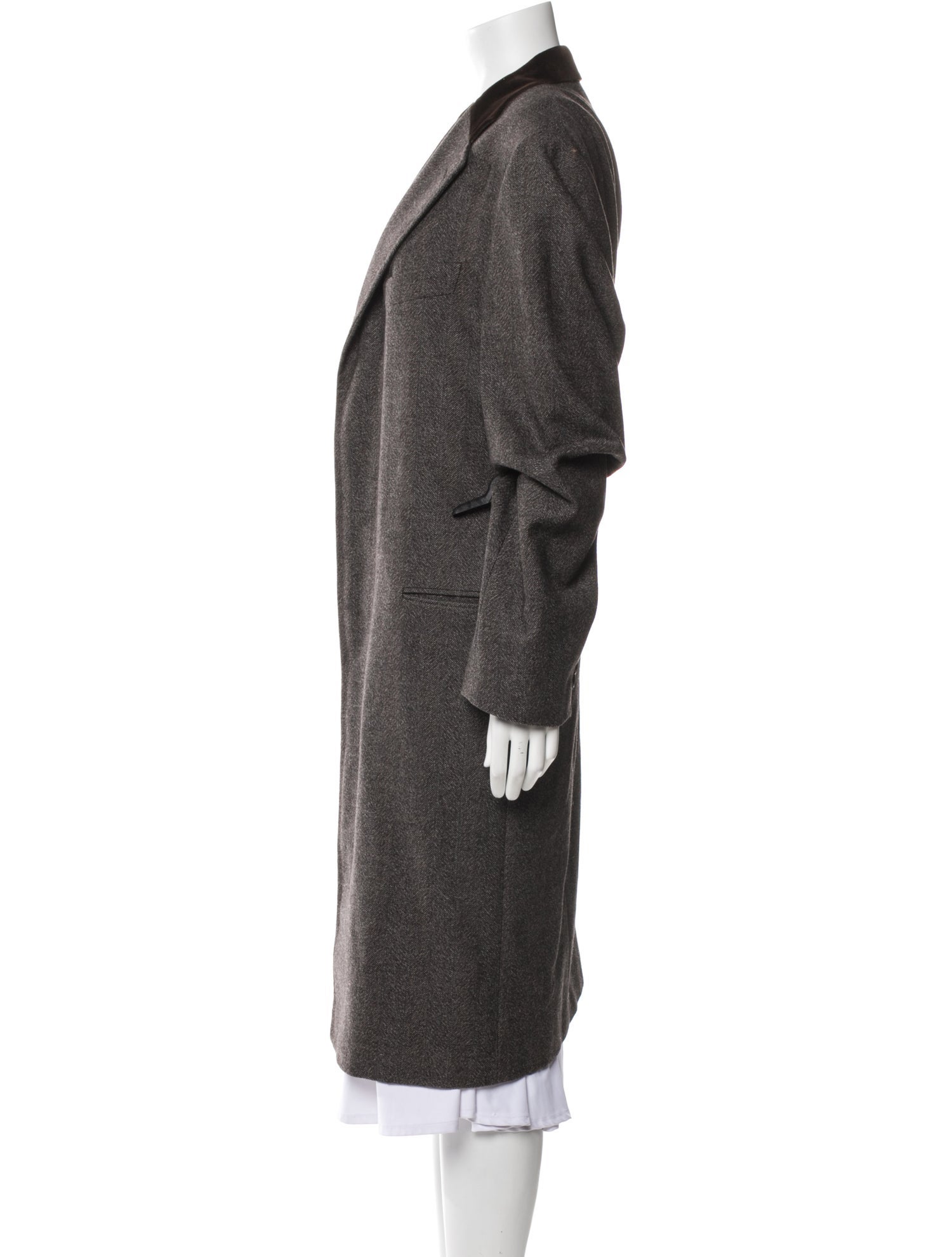 Canali Wool Faux Fur Coat