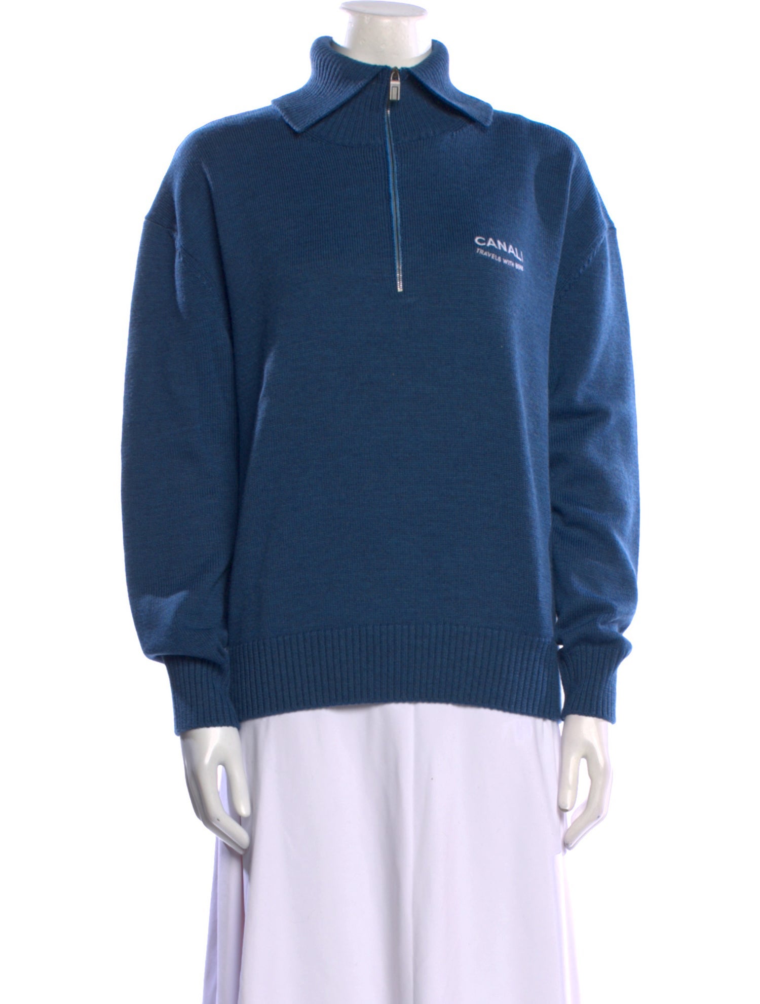 Canali Merino Wool Mock Neck Sweater