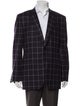 Canali Plaid Print Blazer