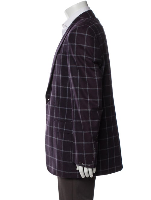 Canali Plaid Print Blazer