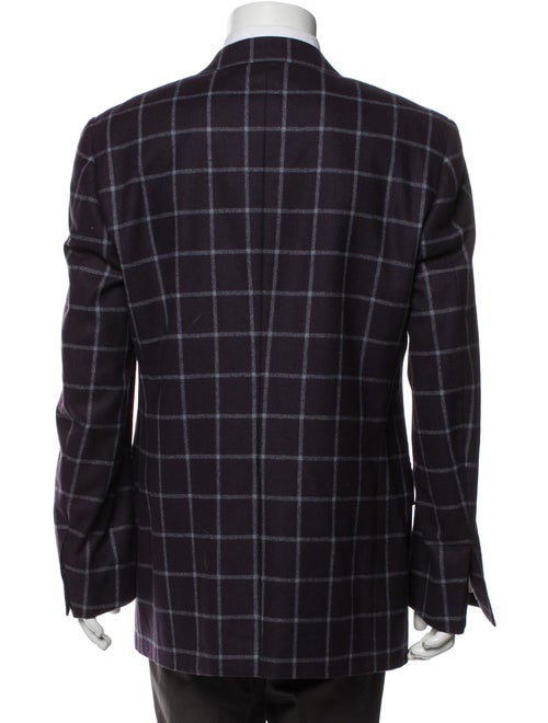 Canali Plaid Print Blazer