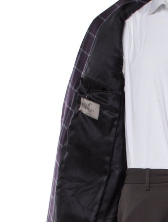 Canali Plaid Print Blazer