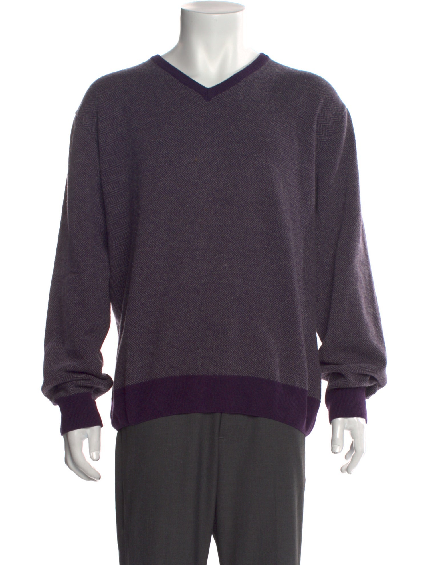 Canali Wool V-Neck Pullover