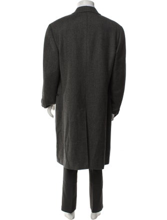 Canali Wool Tweed Pattern Overcoat