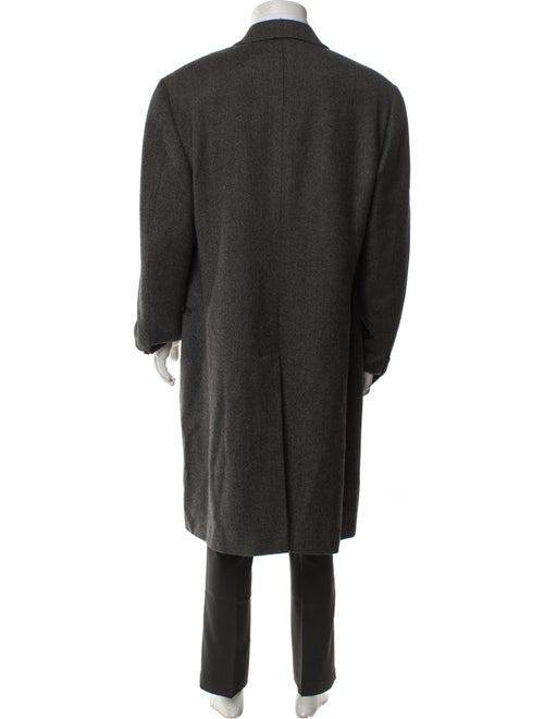 Canali Wool Tweed Pattern Overcoat