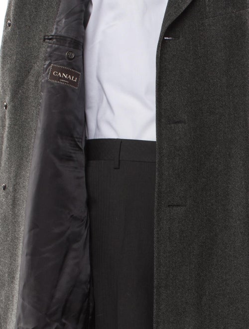 Canali Wool Tweed Pattern Overcoat