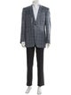 Canali Wool Plaid Print Blazer