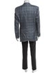 Canali Wool Plaid Print Blazer