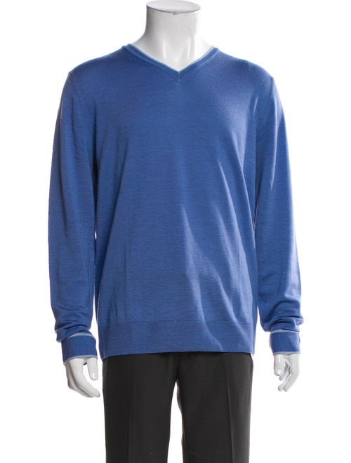 Canali Wool V-Neck Pullover