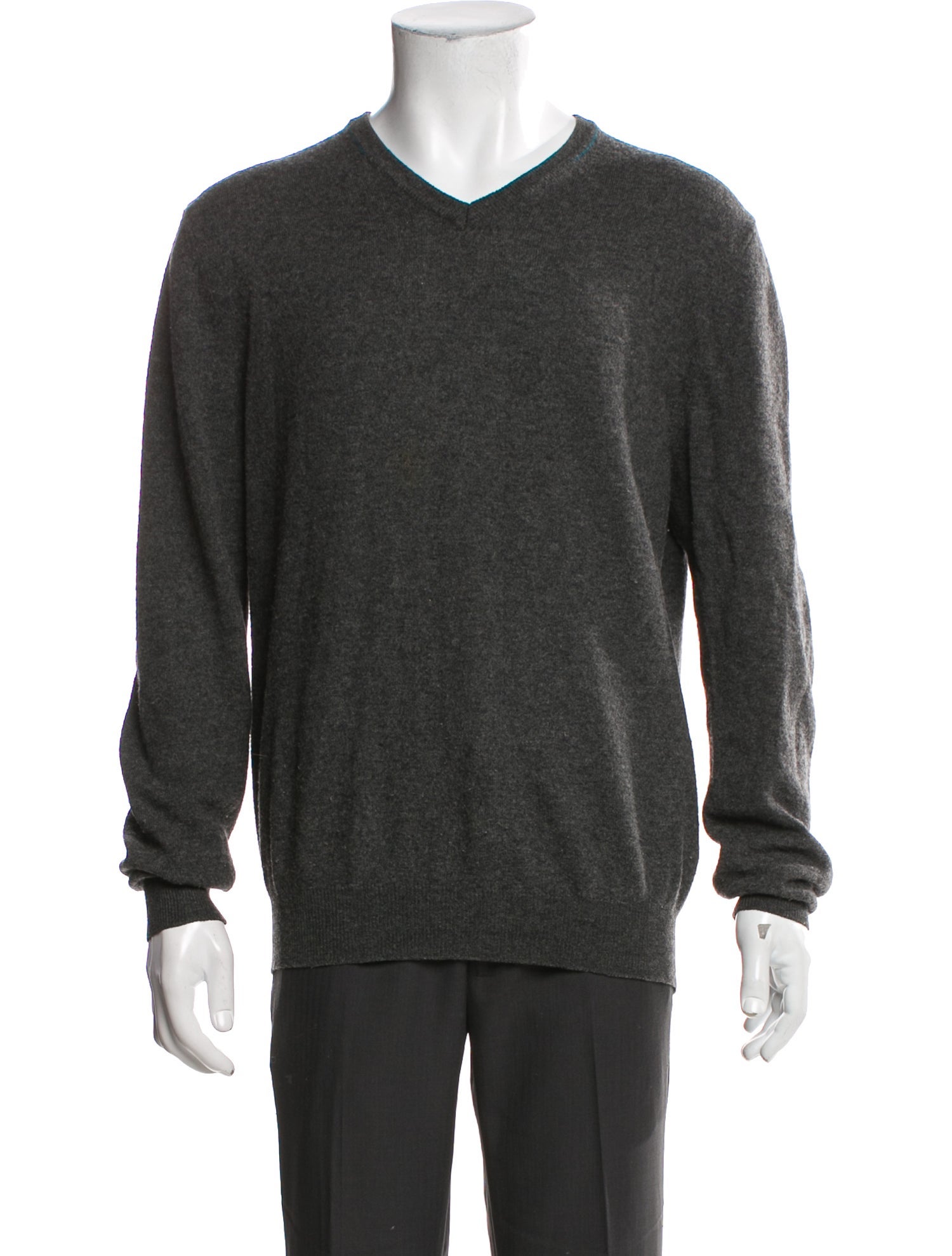 Canali Merino Wool V-Neck Pullover