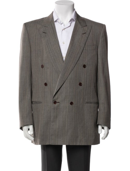 Canali Plaid Print Peacoat