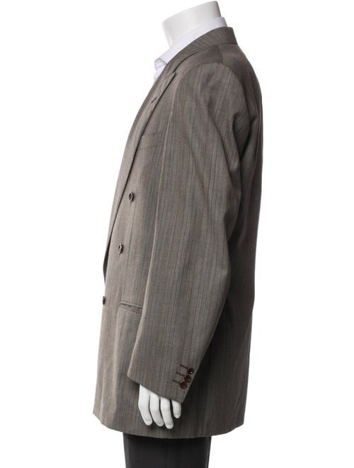 Canali Plaid Print Peacoat