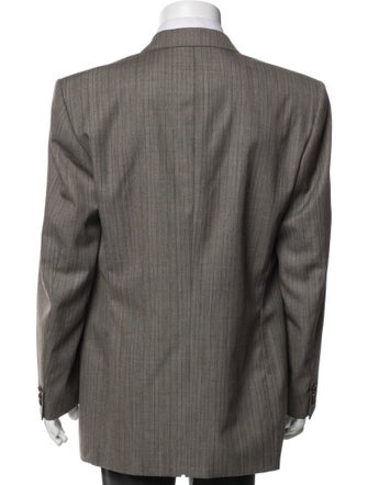 Canali Plaid Print Peacoat