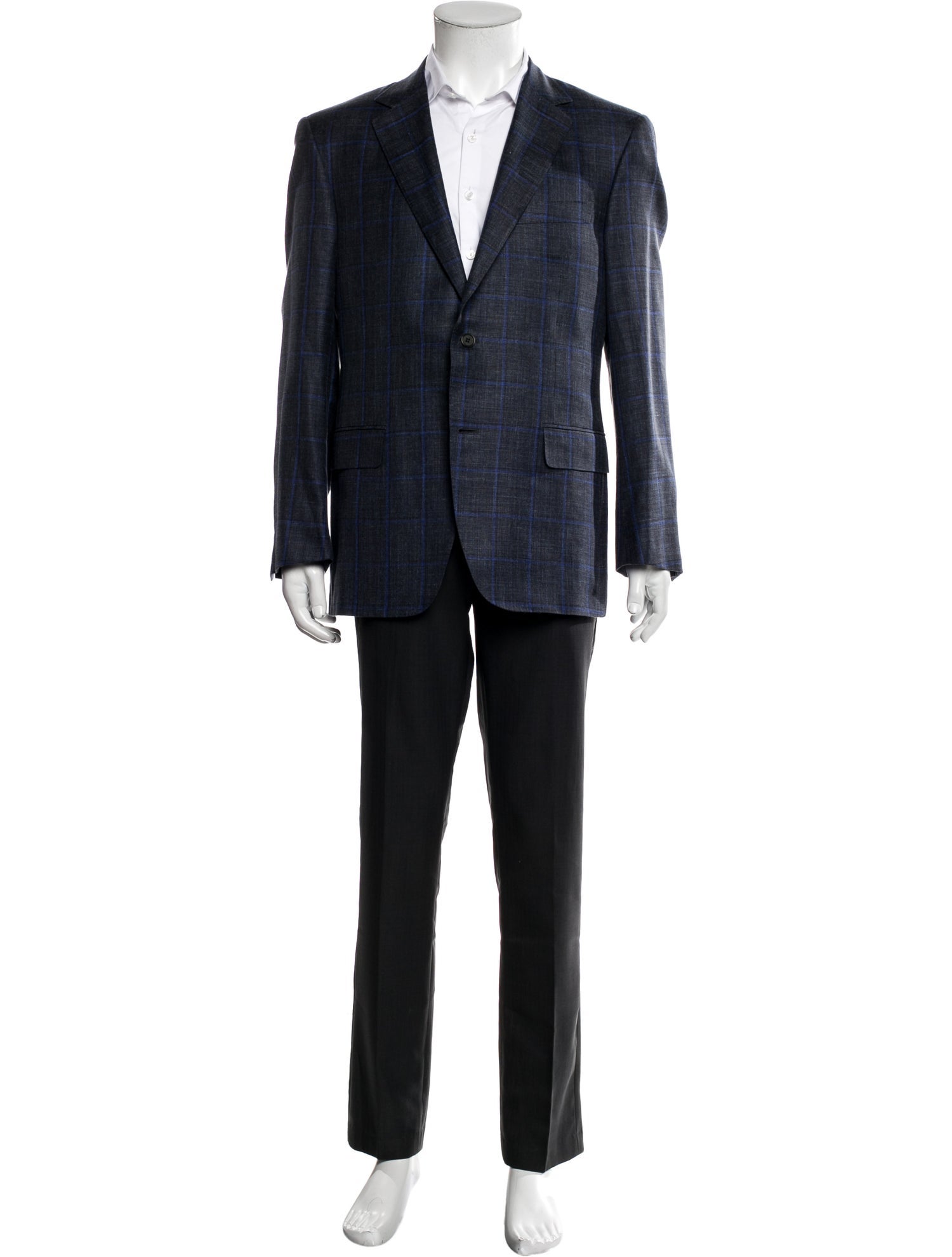 Canali Plaid Print Overcoat