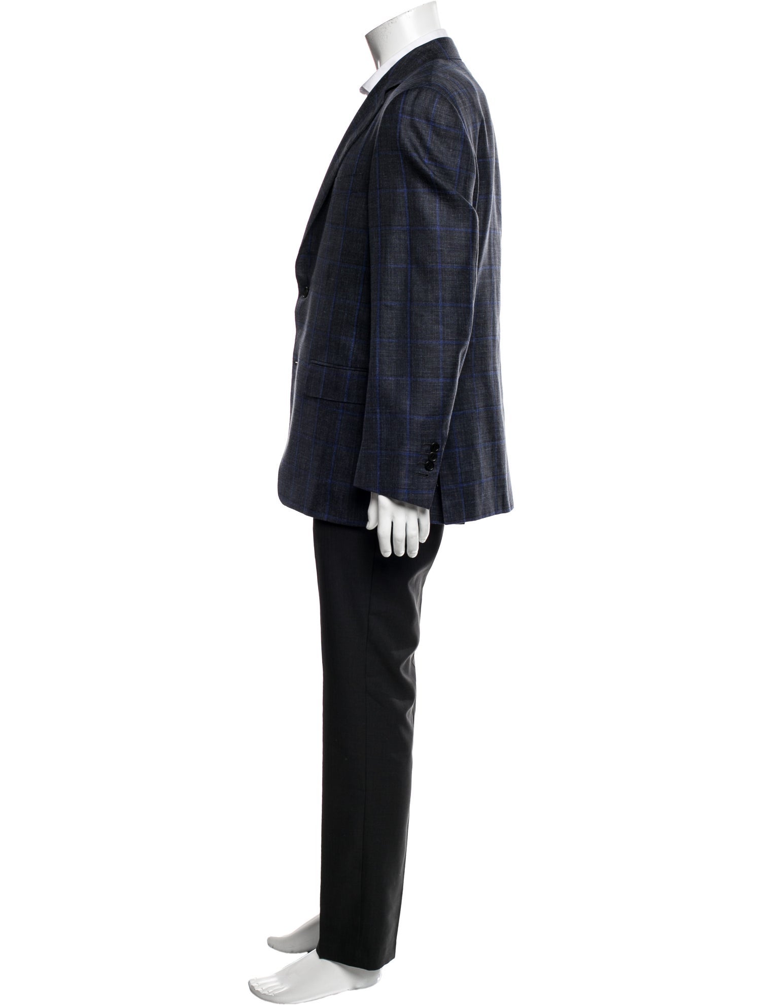 Canali Plaid Print Overcoat