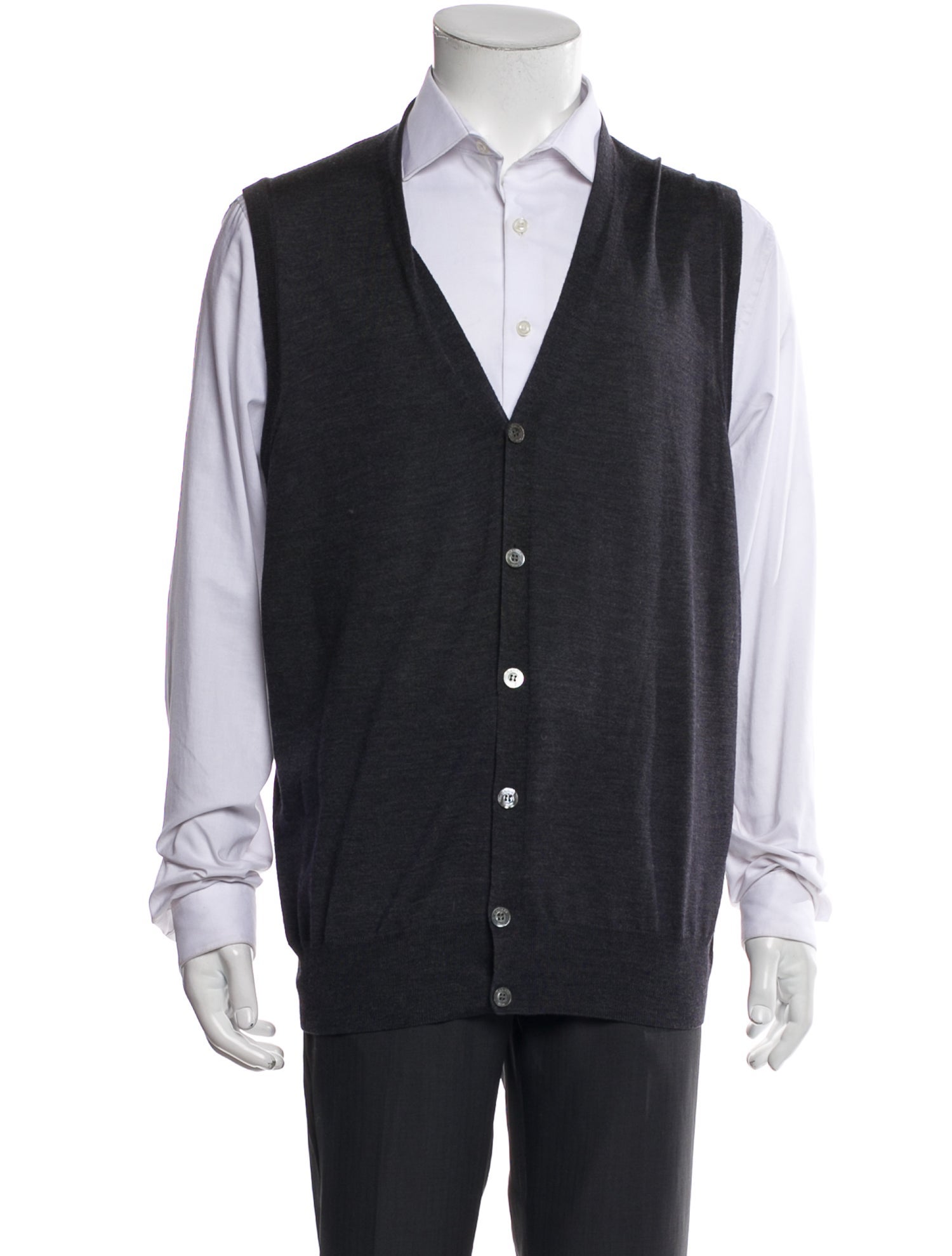 Canali Merino Wool V-Neck Sweater Vest