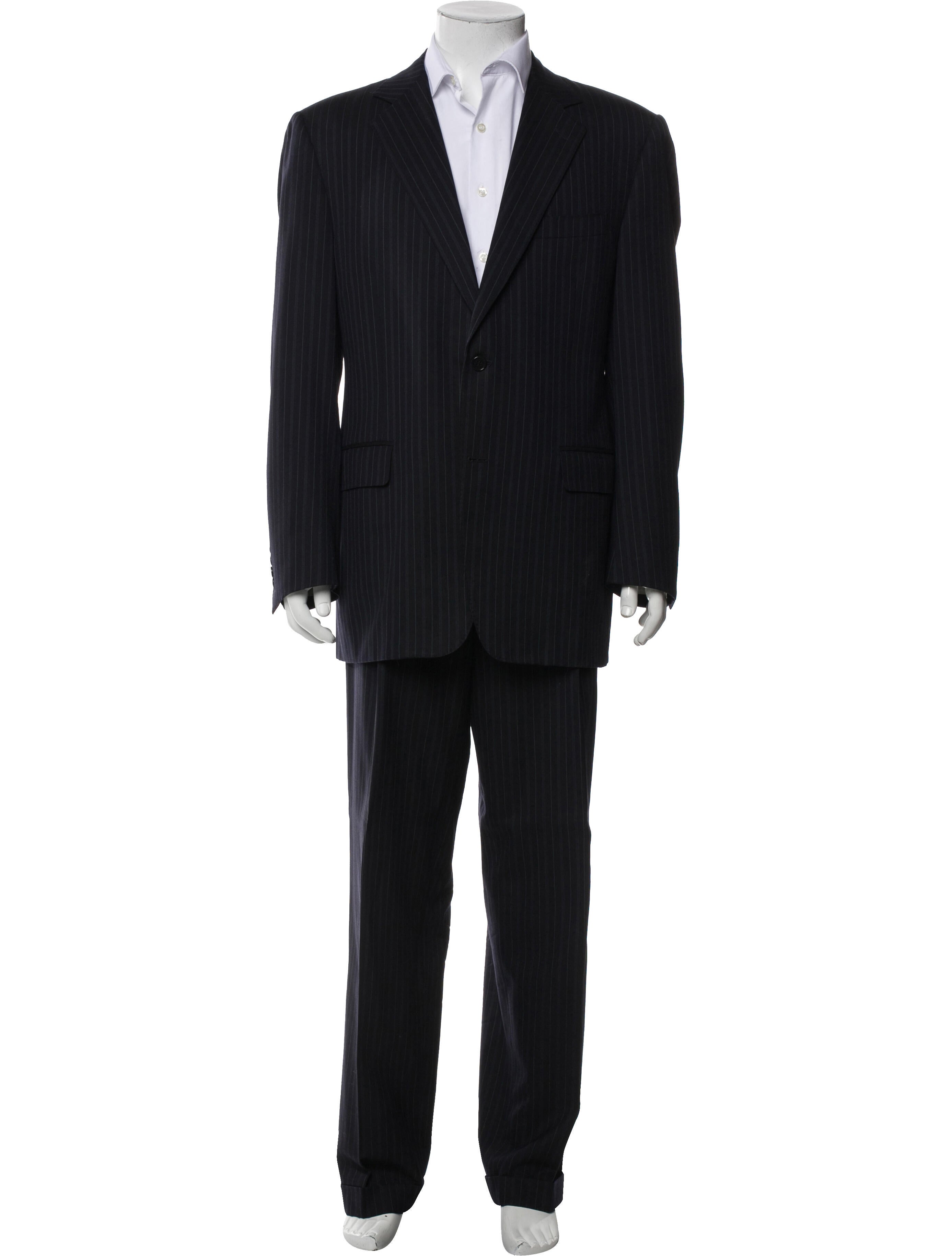 Canali Wool Striped Two-Piece Blazer