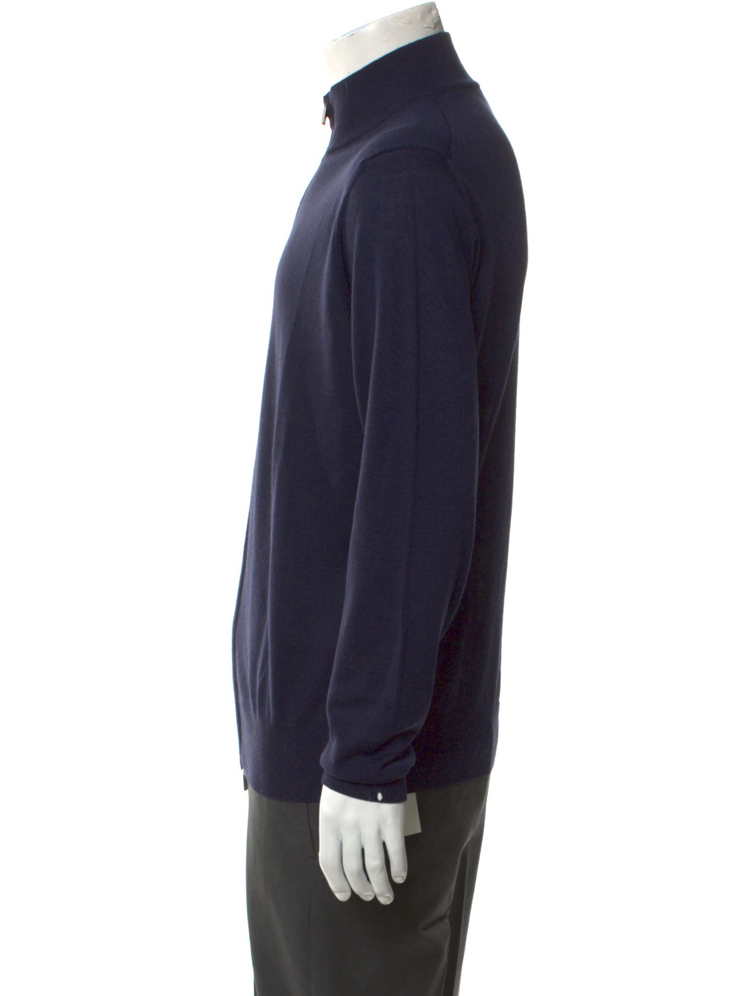 Canali Wool Turtleneck Cardigan