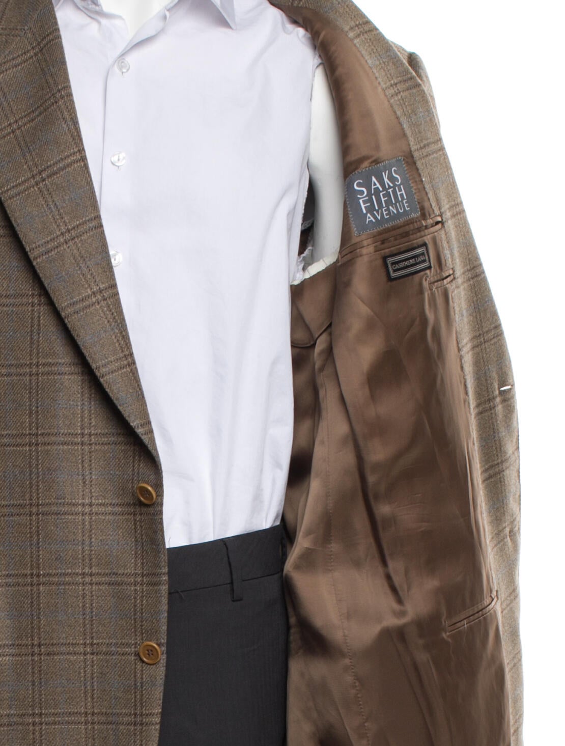 Canali Wool Plaid Print Blazer