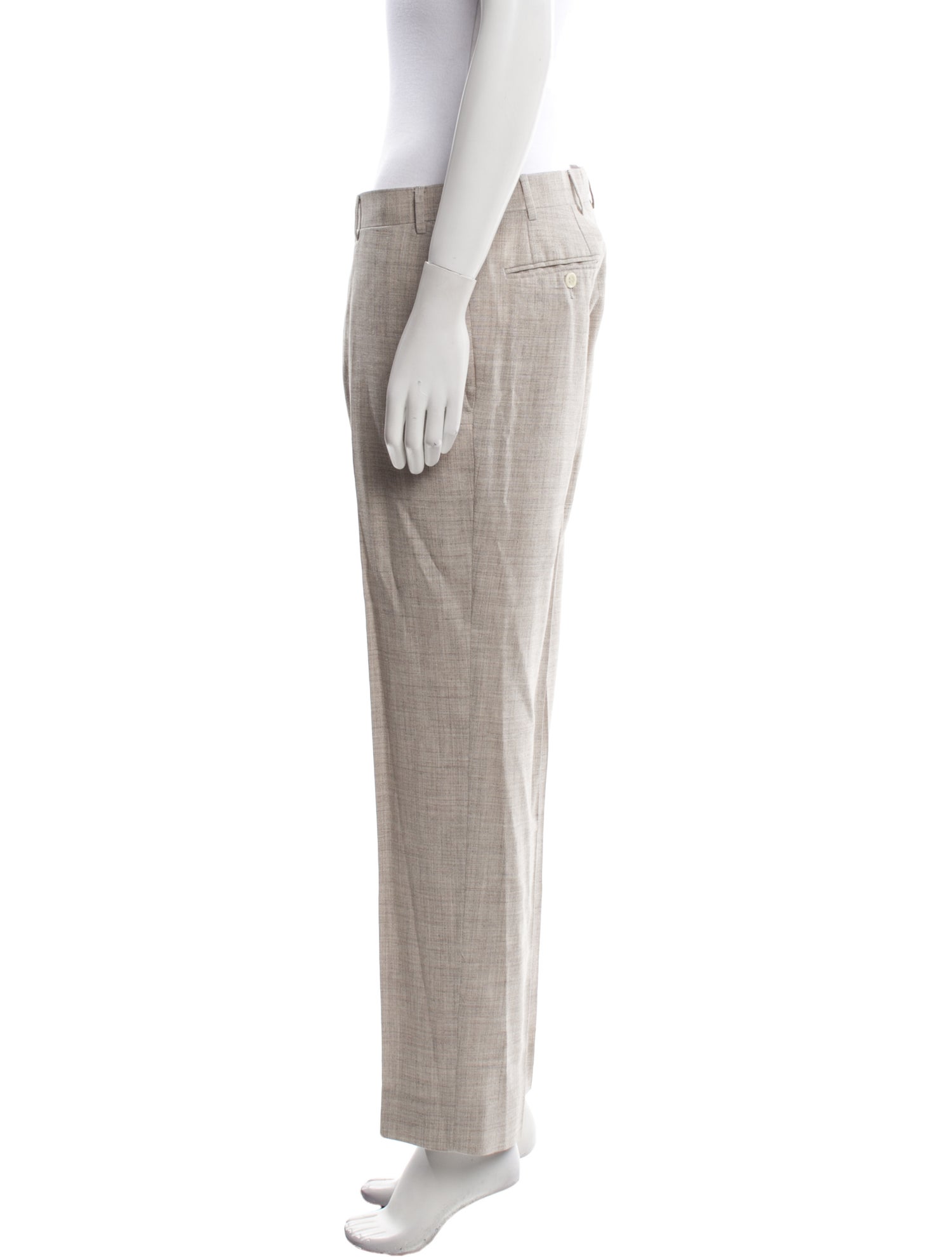 Canali Wool Straight Leg Pants