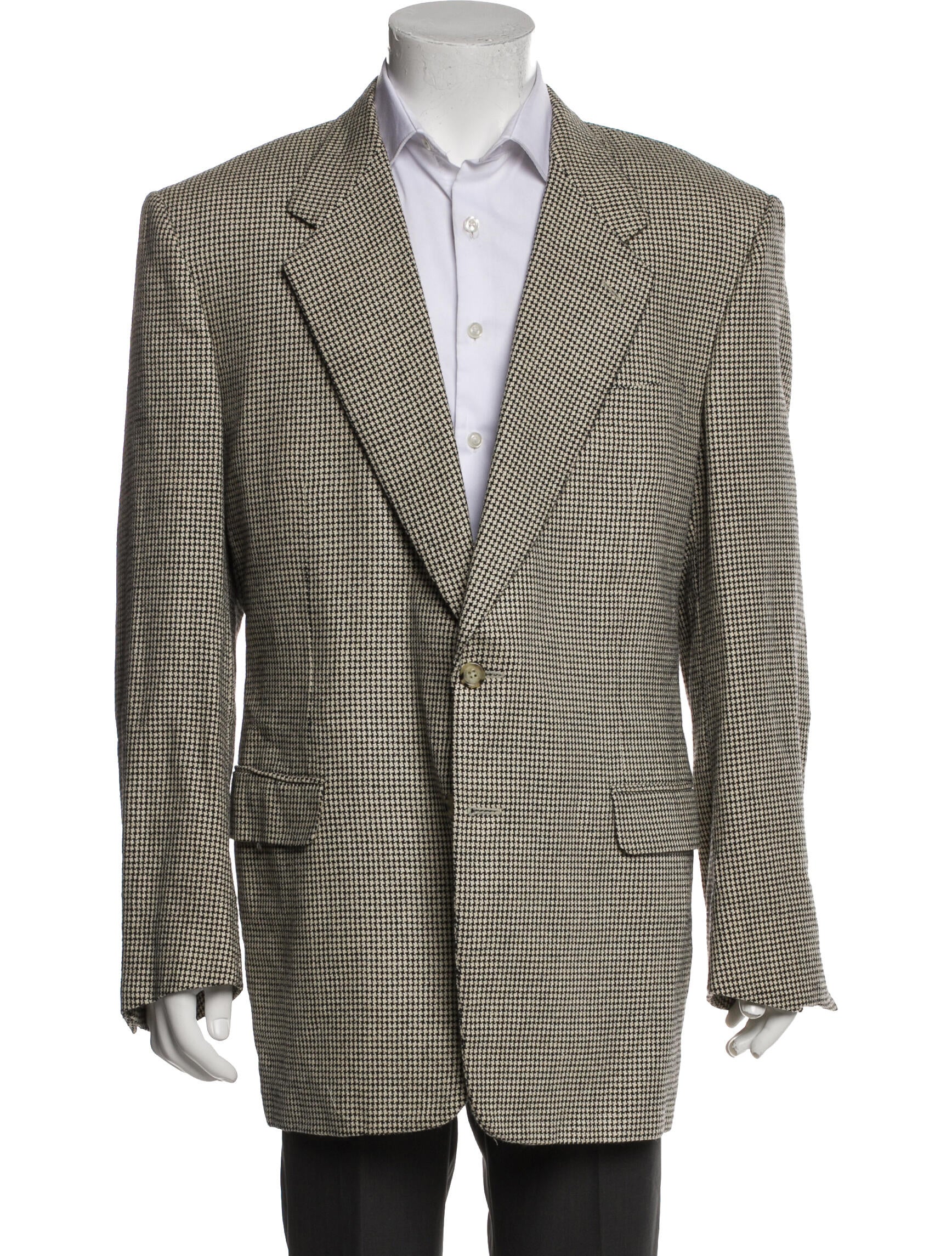 Canali Houndstooth Print Blazer