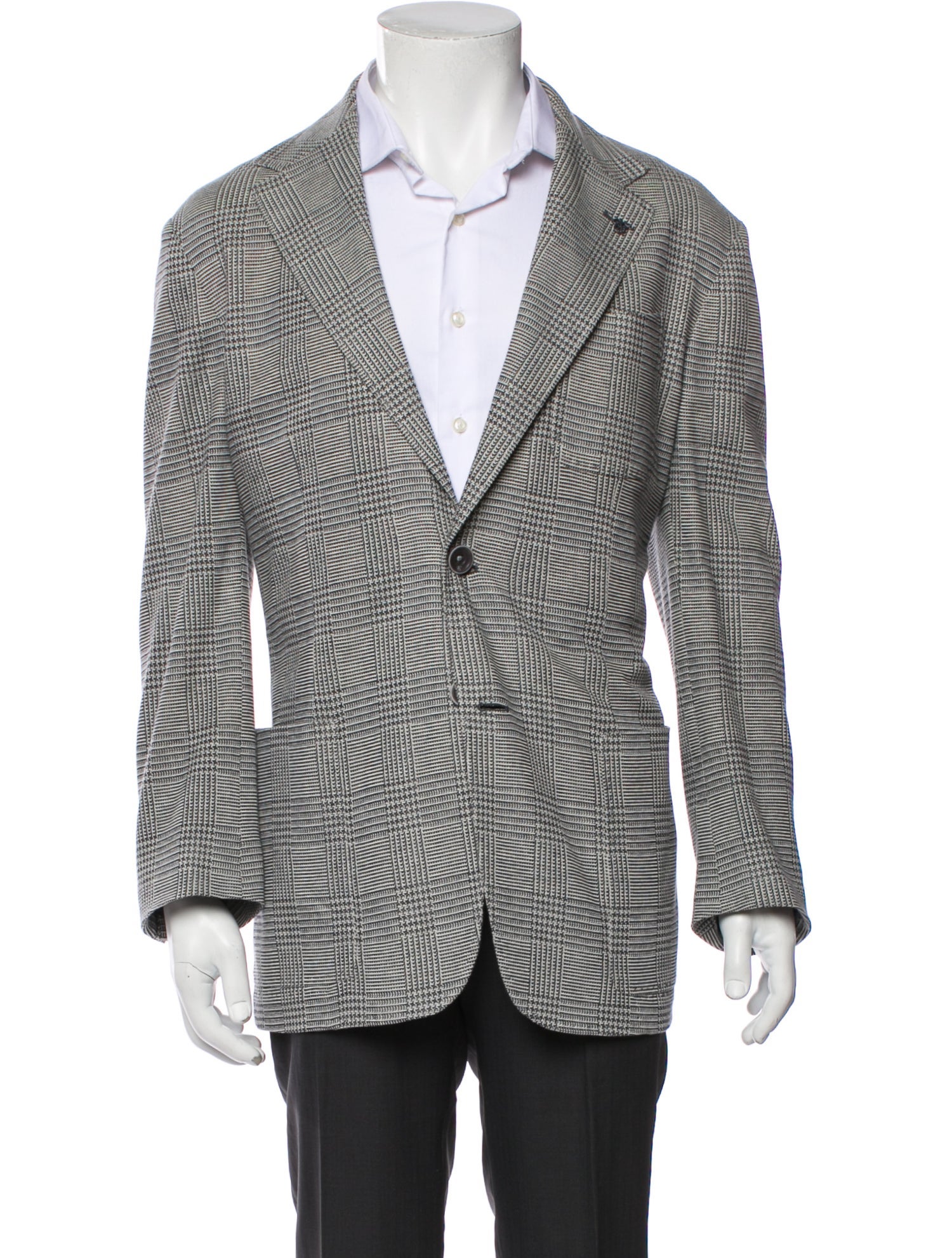 Canali Houndstooth Print Blazer