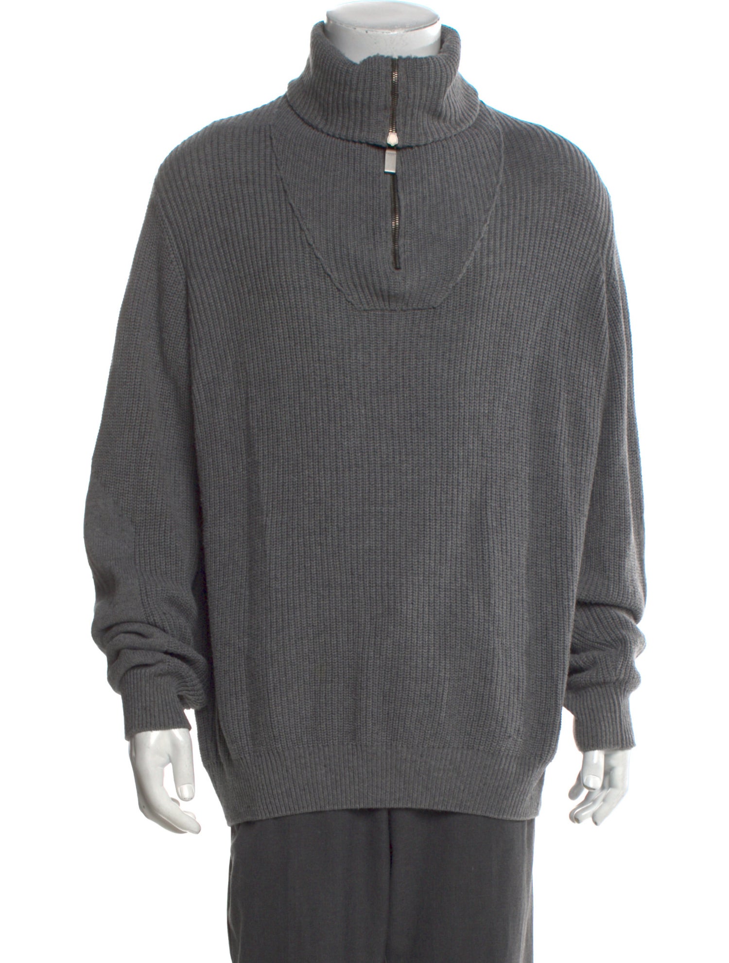Canali Mock Neck Long Sleeve Pullover