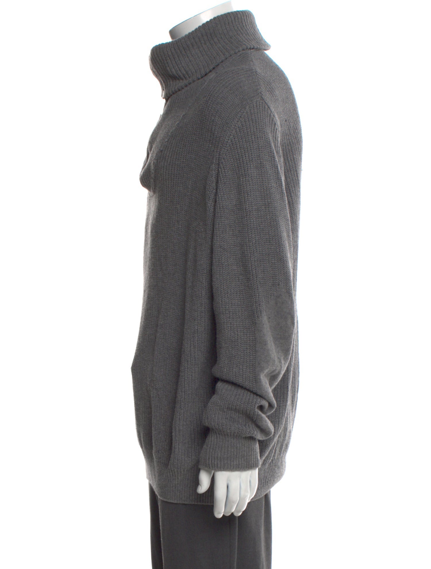 Canali Mock Neck Long Sleeve Pullover