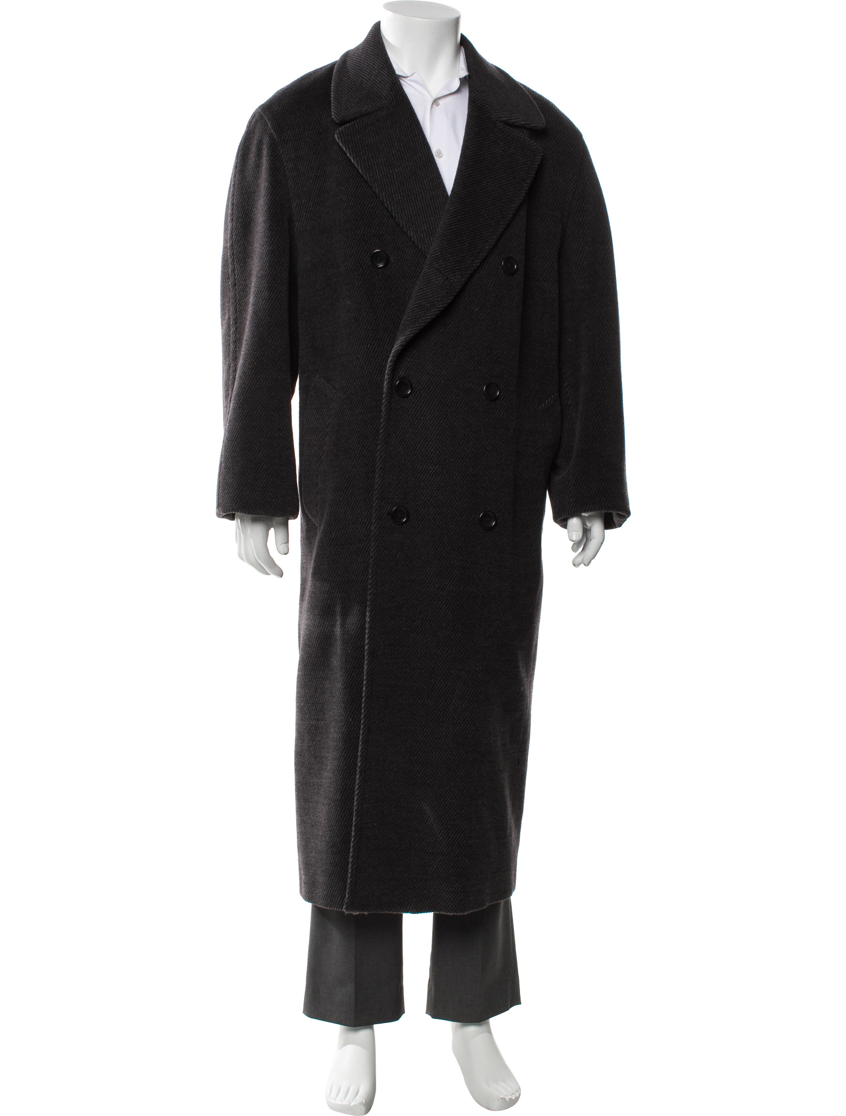 Canali Wool Tweed Pattern Overcoat