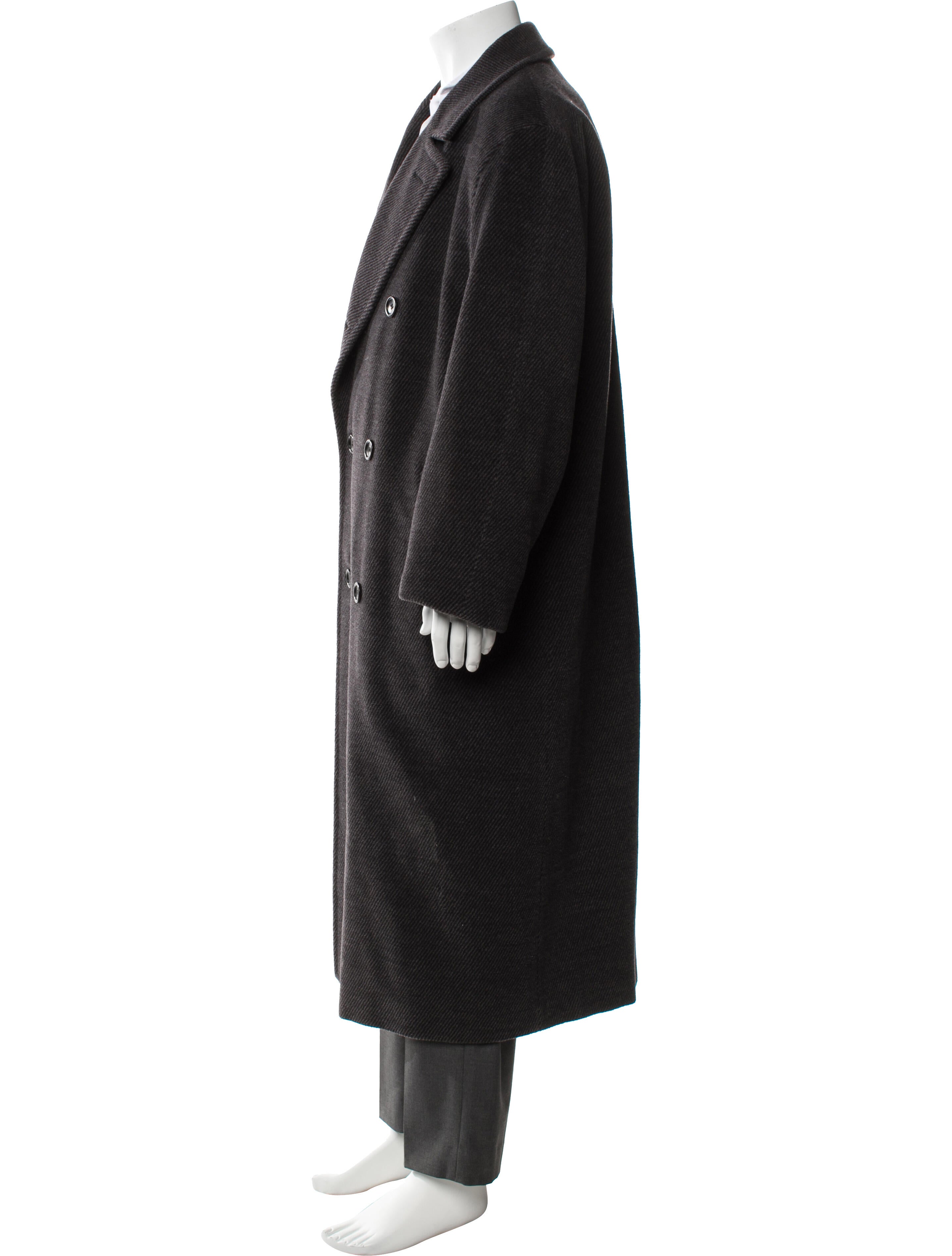 Canali Wool Tweed Pattern Overcoat