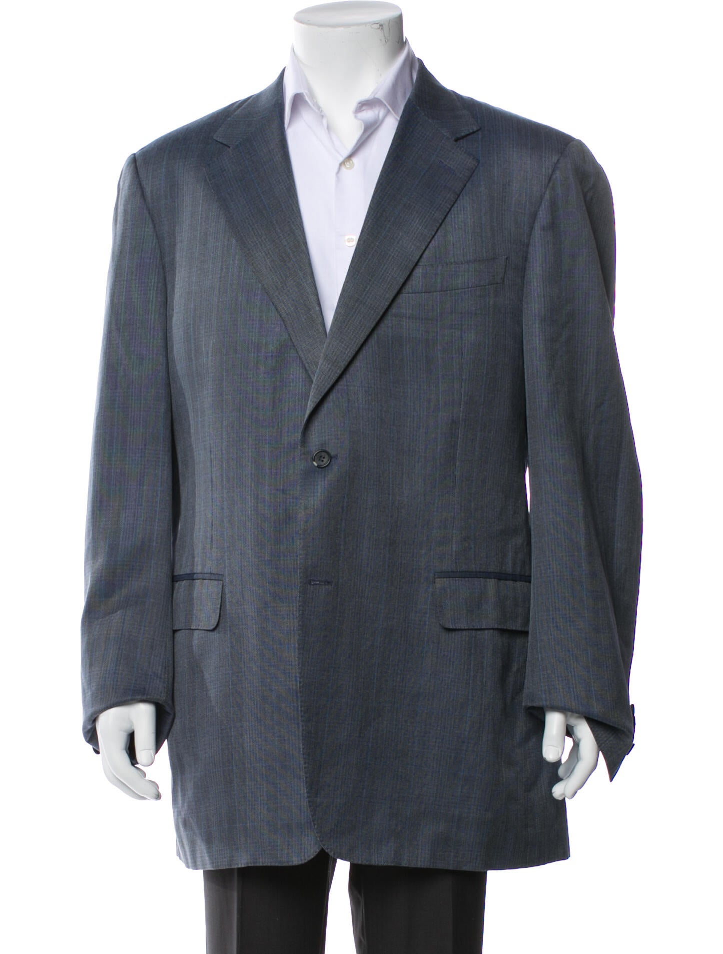 Canali Silk Plaid Print Overcoat