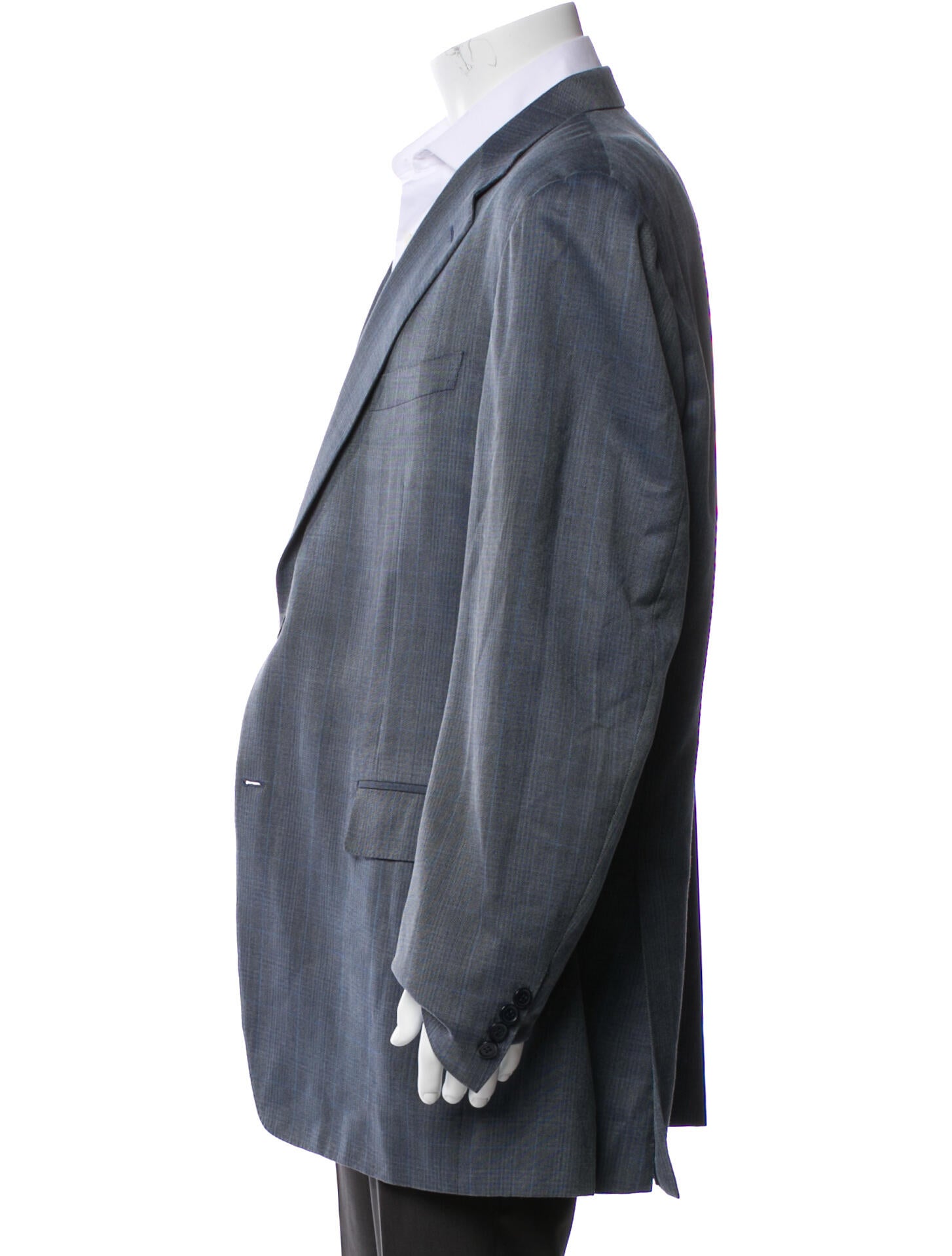 Canali Silk Plaid Print Overcoat