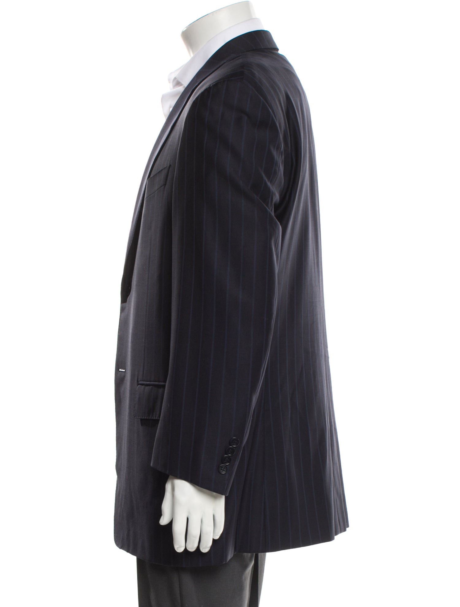 Canali Wool Striped Blazer