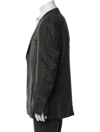 Canali Wool Tweed Pattern Utility Jacket