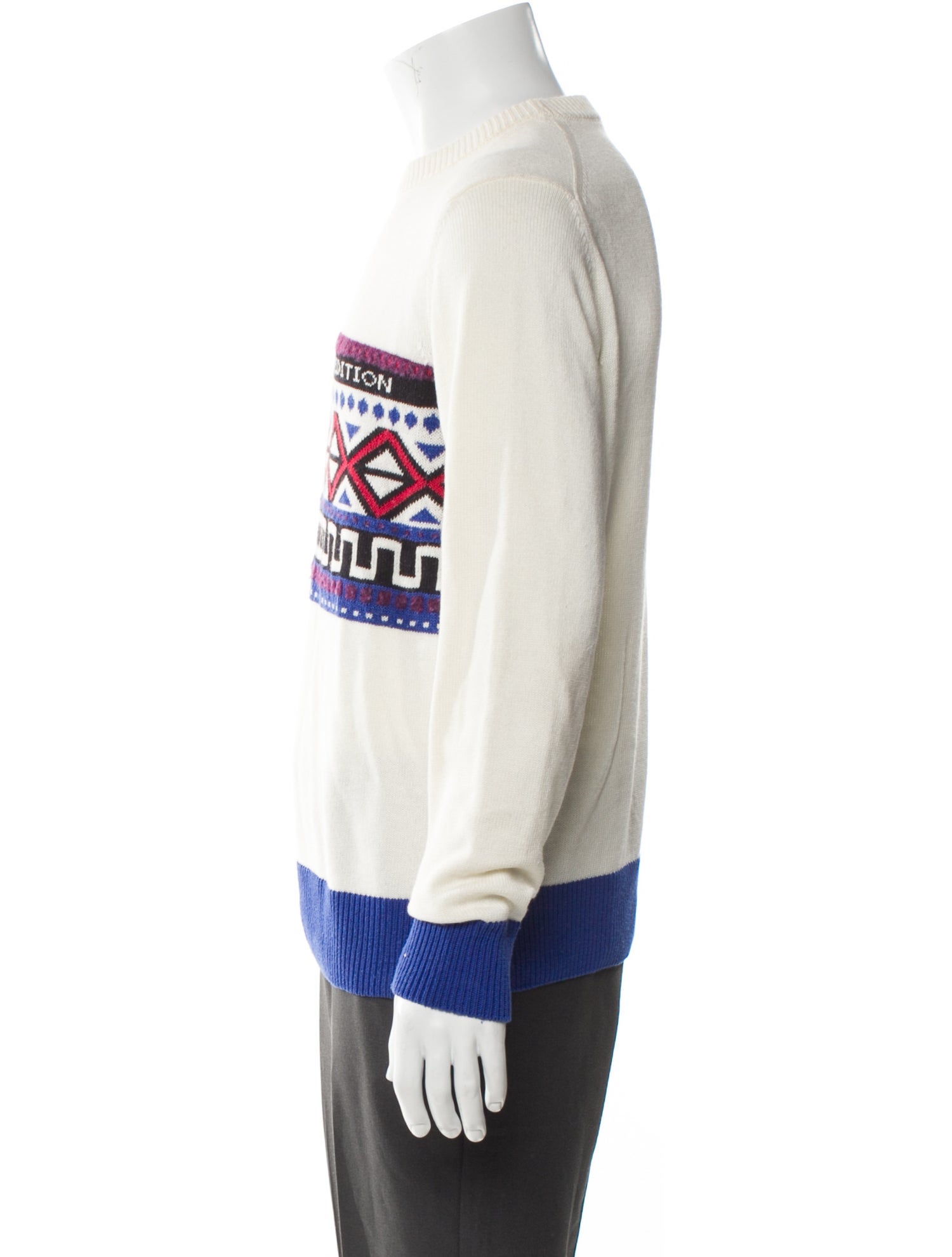 Canali Printed Crew Neck Pullover