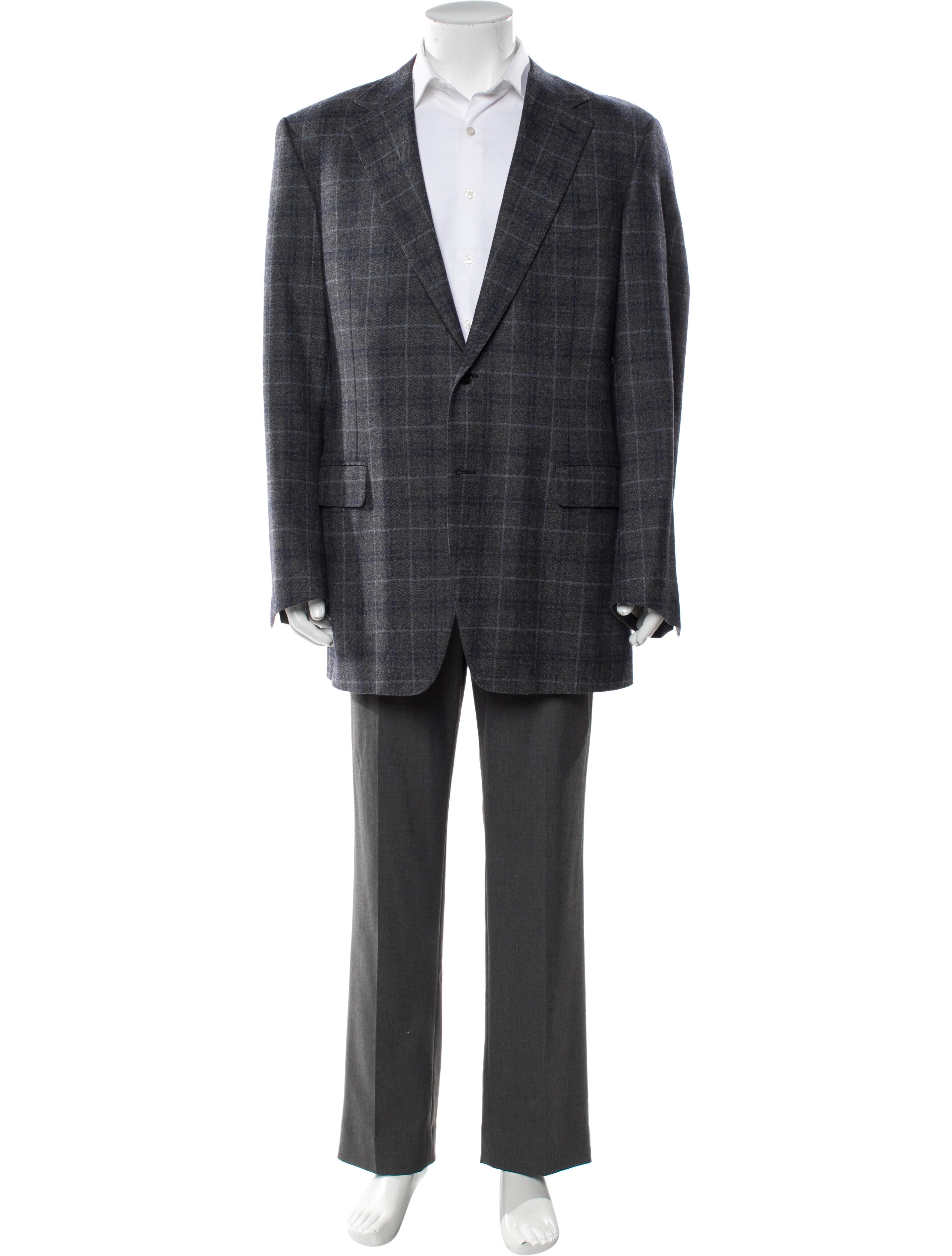 Canali Plaid Print Blazer