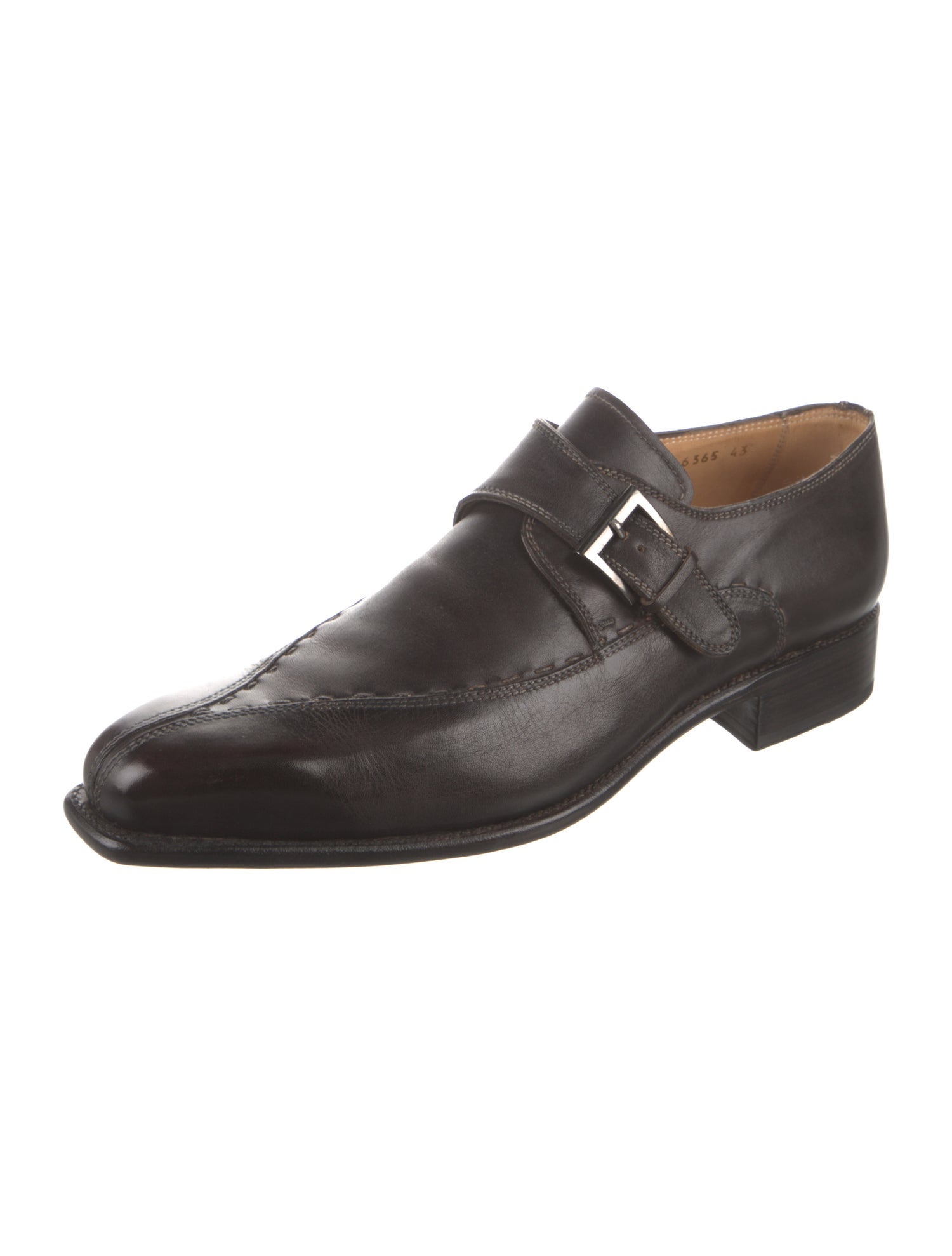 Canali Leather Monk Straps