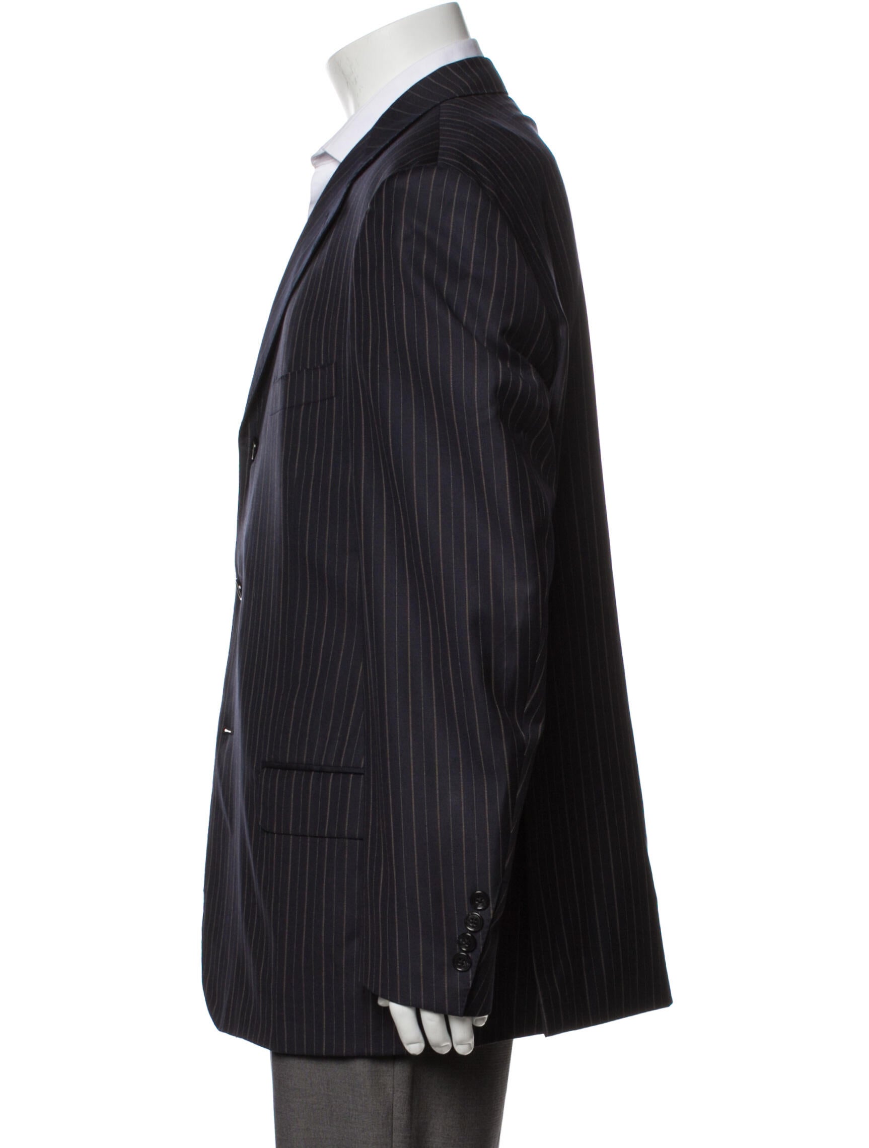Corneliani Virgin Wool Striped Blazer