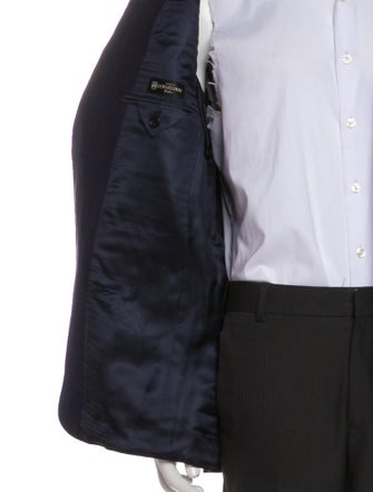 Corneliani Virgin Wool Plaid Print Blazer