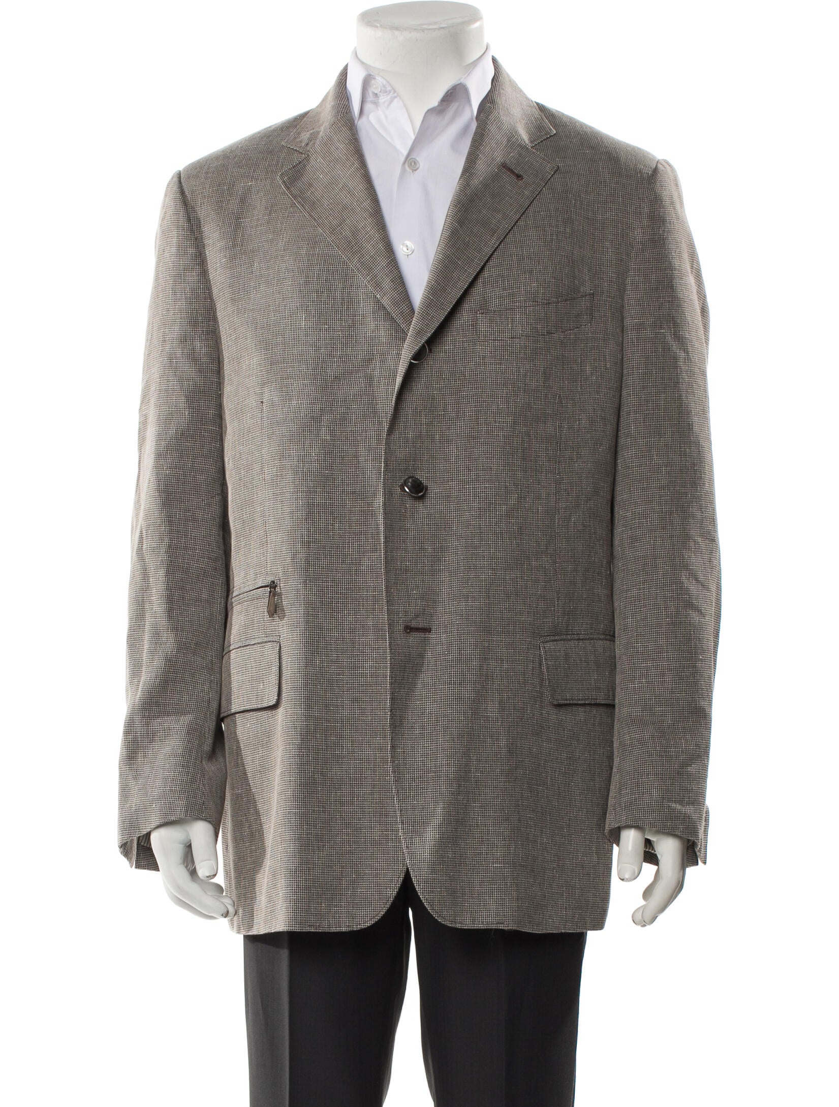 Corneliani Houndstooth Print Coat