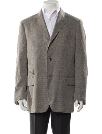 Corneliani Houndstooth Print Coat