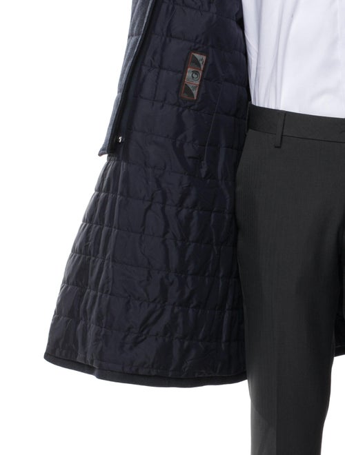 Corneliani Virgin Wool Plaid Print Overcoat