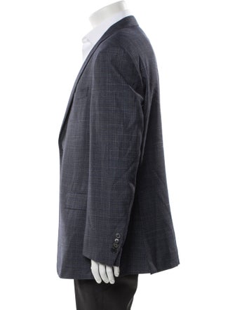 Corneliani Virgin Wool Tweed Pattern Peacoat