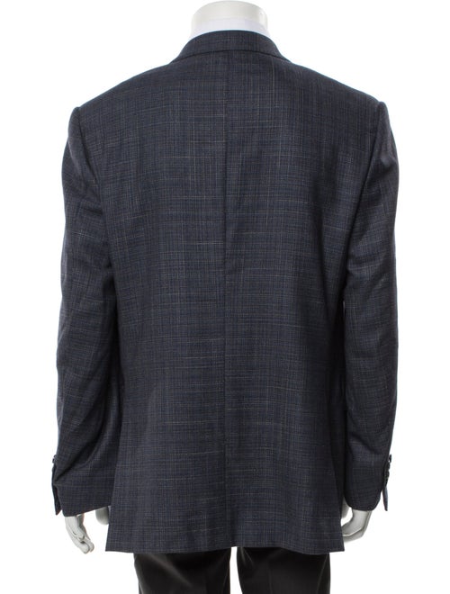 Corneliani Virgin Wool Tweed Pattern Peacoat