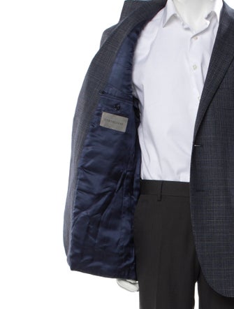 Corneliani Virgin Wool Tweed Pattern Peacoat