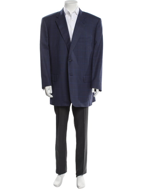 Corneliani Plaid Print Overcoat