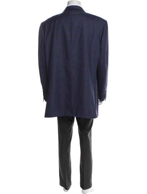 Corneliani Plaid Print Overcoat