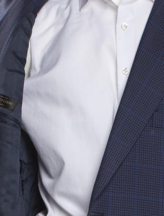 Corneliani Plaid Print Overcoat